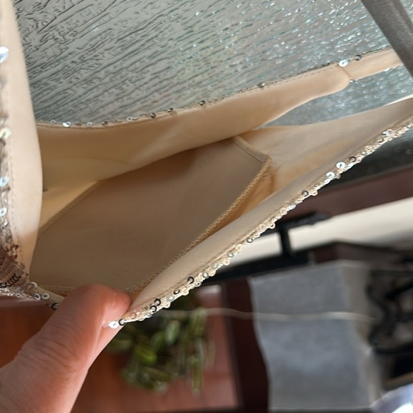 Mac Duggal Fully Sequined Scoop Back Gown Elegant Silver Sequin Gown size 2. - Picture 10 of 15